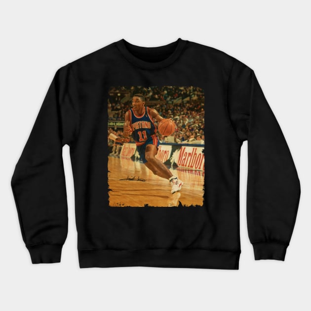 Isiah Thomas - Vintage Design Of Basketball Crewneck Sweatshirt by JULIAN AKBAR PROJECT